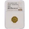 Image 1 : 1987 $25 Australia Nugget Golden Eagle Coin NGC MS68