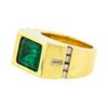 Image 1 : 18KT Yellow Gold 6.82ct Emerald and Diamond Ring