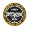 Image 1 : .999 Silver Crystal Casino Aruba $10 Casino Gaming Token Limited Edition