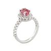 Image 3 : 14KT White Gold 1.70ct Pink Tourmaline and Diamond Ring