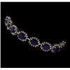 Image 2 : 14KT White Gold 16.47ctw Sapphire and Diamond Bracelet