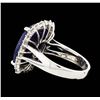 Image 3 : 14KT White Gold 12.36ct Sapphire and Diamond Ring