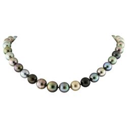 11mm Tahitian Pearls and Sterling Silver Necklace