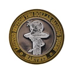 .999 Silver Harveys Lake Tahoe, Nevada $10 Casino Gaming Token Limited Edition