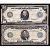 Image 1 : Set of 1914 $5 & $10 Large Size Federal Reserve Notes