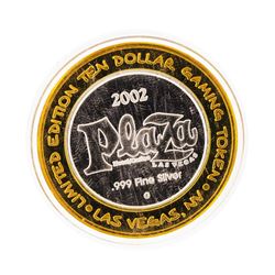 .999 Silver Plaza Hotel & Casino Las Vegas $10 Casino Limited Edition Gaming Tok