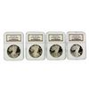 Image 1 : Set of (4) 1986-1989 $1 American Silver Eagle Coins NGC PF69 Ultra Cameo