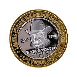 .999 Silver Sam's Town Las Vegas $10 Casino Gaming Token Limited Edition