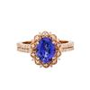 Image 2 : 14KT Rose Gold 2.01ct Tanzanite and Diamond Ring