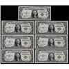 Image 1 : (7) Consecutive 1935A $1 Hawaii Emergency Silver Certificate Notes Choice CU