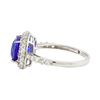 Image 3 : 14KT White Gold 2.99ct Tanzanite and Diamond Ring