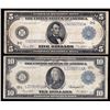 Image 1 : Set of 1914 $5 & $10 Large Size Federal Reserve Notes