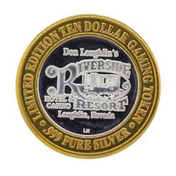 .999 Silver Riverside Resort $10 Casino Gaming Token Limited Edition