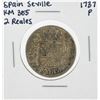 Image 1 : 1737 P Spain Seville 2 Reales KM355 Silver Coin
