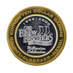 .999 Silver The Brew Brothers $10 Casino Gaming Token Limited Edition