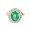 Image 2 : 14KT Yellow Gold 2.63ct Emerald and Diamond Ring