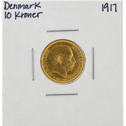 1917 Denmark 10 Kroner Gold Coin