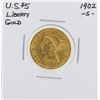 Image 1 : 1902-S $5 Liberty Head Half Eagle Gold Coin