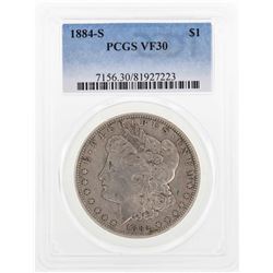 1884-S $1 Morgan Silver Dollar Coin PCGS VF30
