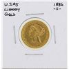 Image 1 : 1886-S $5 Liberty Head Half Eagle Gold Coin