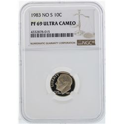 1983 No S Proof Roosevelt Dime NGC PF69 Ultra Cameo