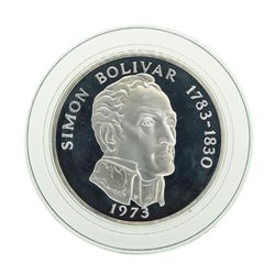 1973 Simon Bolivar Panama 20 Balboas Coin