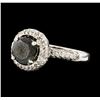 Image 1 : 14KT White Gold 1.88ctw Black Diamond Ring