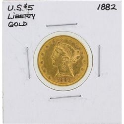 1882 $5 Liberty Head Half Eagle Gold Coin