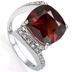 Natural Garnet & Diamond Ring 7.10 carats