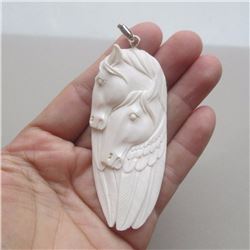 Hand Carved Horse Pendant