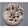Old China Jade hand-carved Dragon & Phoenix Pendant