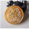 Ancient Natural Yellow Jade Craved Dragon