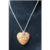 Image 2 : Natural Multi-Color Jasper Heart Stone Necklace