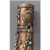 Image 2 : Antique Tibet Buddh Royal Message Tube with Jade & Gems