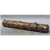 Image 8 : Antique Tibet Buddh Royal Message Tube with Jade & Gems
