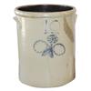 Ten gallon salt glazed "Butterfly" crock with hairline.