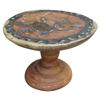 Image 1 : Early wooden pedestal cake stand with original paint, 6"H.