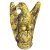 Image 1 : Wonderfully detailed concrete eagle with wings spread, old brown & gold paint, exquisite, 22"H.