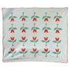 "Tulip" quilt, appliqué & deeply quilted, some edge wear & repair, all hand stitched, 74" x 84".