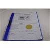 Image 2 : 3.5CT BLUE TOPAZ AND DIAMOND RING, PEAR CUT, 2 DIAMOND, INCLUDES $400 CERTIFICATE