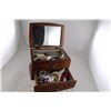 Image 2 : LARGE WOODEN BOX FILLED WITH ESTATE JEWELLERY