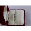 Image 2 : 14K WHITE GOLD LADIES RING SET WITH A TOTAL OF 5 DIAMONDS, RETAIL VALUE $2450