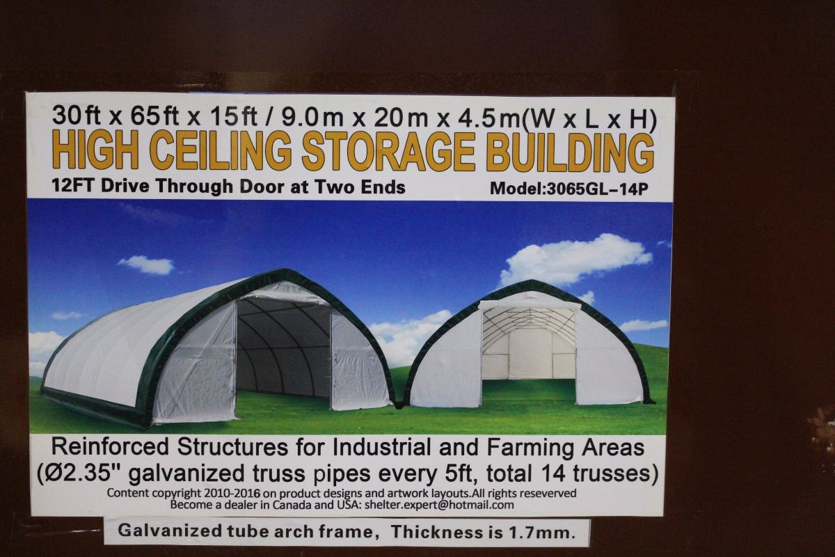 30' X 65' X 15' HIGH CEILING STORAGE BUILDING WITH 12' DRIVE THROUGH ...