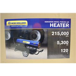 NEW HOLLAND AGRICULTURE KEROSINE DIESEL FORCED AIR HEATER 215,000BTUS