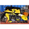 Image 1 : DEWALT TOOL SET - INCLUDING 2 RECIPROCATING SAWS, 1 CORDLESS 18V DRILL AND CHARGER WITH  BAG