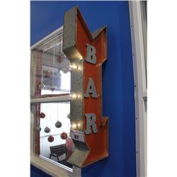 REPRODUCTION MARQUEE LIGHT UP 'BAR' SIGN