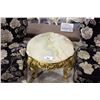 Image 2 : ONYX TOP GOLD PAINTED FRENCH STYLE PARLOUR TABLE
