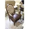 Image 2 : DESIGNER LEATHER AND FABRIC PARLOUR CHAIR