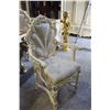 Image 2 : SET OF 6 FRENCH STYLE PAINTED AND UPHOLSTERED DINING CHAIRS