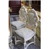 Image 3 : SET OF 6 FRENCH STYLE PAINTED AND UPHOLSTERED DINING CHAIRS